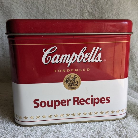Campbell's Accents Campbells Soup Tin Recipe Box Storage Accent